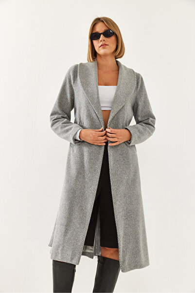 Bianco Lucci Dámský kabát s páskem - 2353 60351083