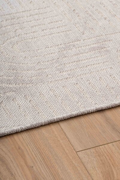 Lorente Home Covor Mia din țesătură din viscoză, bază anti-alunecare, lavabil, gri, covor de intrare 1461