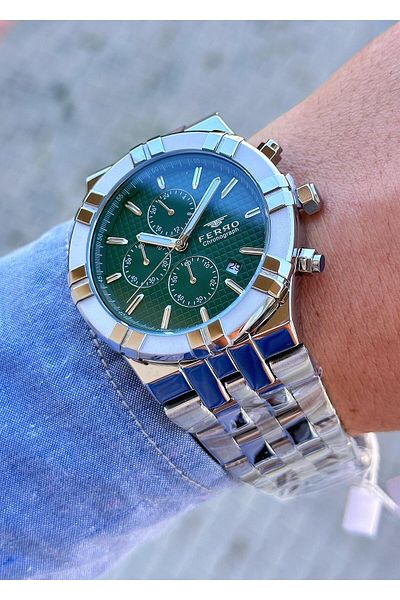 FERRO Men's Wristwatch - Waterproof Steel Case and Cord