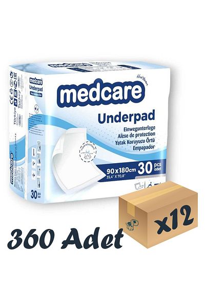 MEDCARE Regular Mattress Protector Cover 90X180Cm 12 Packs of 30 360 Pieces (Blue)