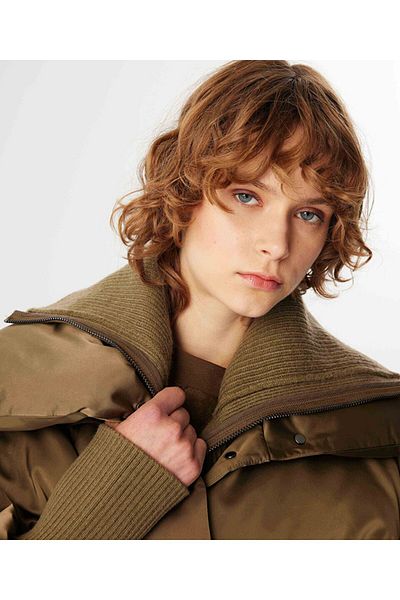 Twist Knitwear Mix Puffer Coat
