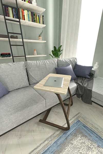 VİLİNZE Ergo Çok Amaçlı Ahşap Yatay C Sehpa 60x40 cm