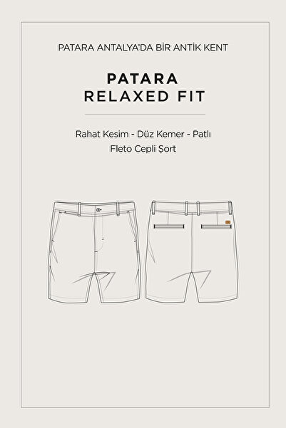 Avva Erkek Lacivert Esnek Patara Chino Kanvas Relaxed Fit Şort B003730