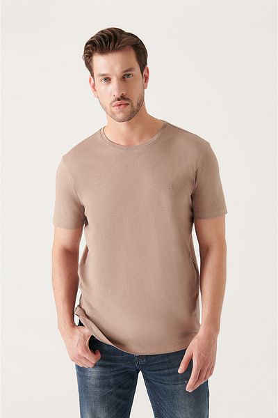 Avva Ανδρικό μπλουζάκι Mink Ultrasoft Crew Neck Plain Modal B 001171