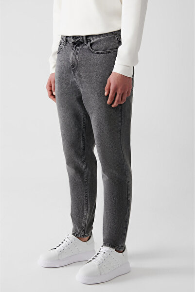Avva Erkek Siyah Random Yıkama %100 Pamuk Jean Pantolon E003548