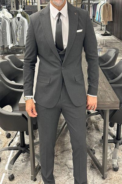 Fc Plus SMOKED SUIT WITH STRAIGHT VEST