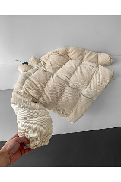 NO1 KONSEPT Κρεμ Oversize Κοτλέ με γέμιση