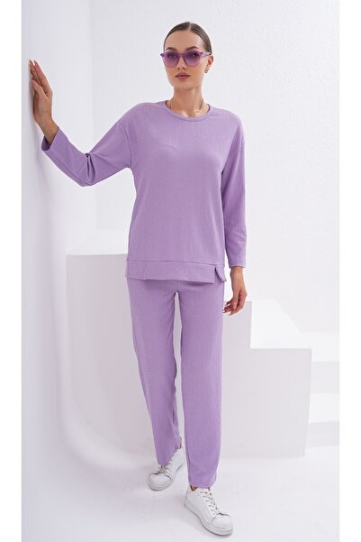 DEVRİMAY TEKSTİL Lilac Bürümcük komplet: dukserica, pantalone i tunika