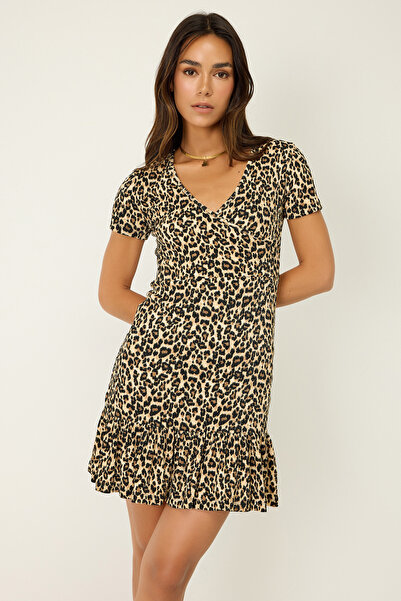No Matter What Mini haljina sa leopard printom - Prednja strana grudi, dvored...