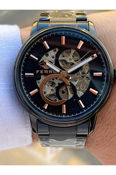 FERRO Automatic Mechanism 3 Atm Waterproof Steel Band Men's Wristwatch Efm.31399-G