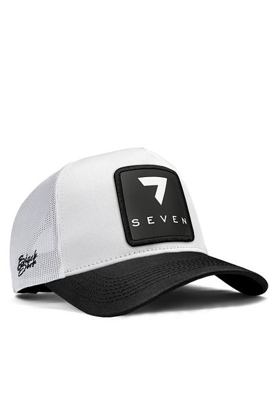 BlackBörk V1 Μαύρο-άσπρο καπέλο Trucker με λογότυπο μεγέθους 7