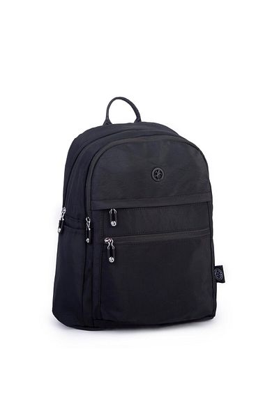 Nas Bag Black Waterproof Backpack - Multiple Compartments, Large Internal Volume