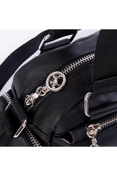 Nas Bag Geantă crossbody pentru femei, cu mai multe compartimente, neagră, lavabilă (26x17 cm)
