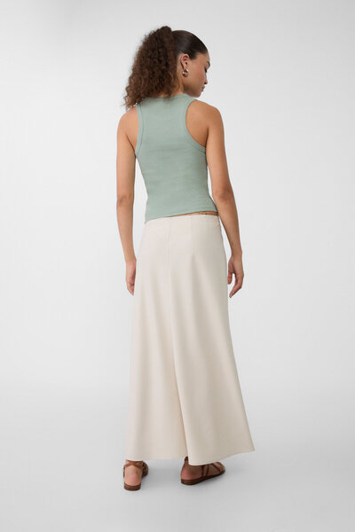 Stradivarius Flowing layered midi skirt