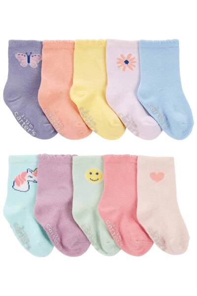 Carter's Baby Girl Socks Set 10 Pack