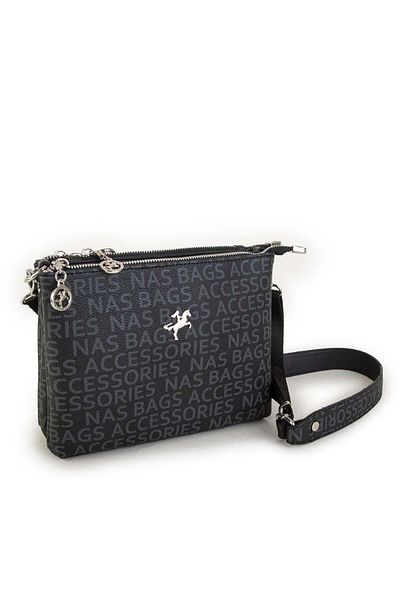 Nas Bag Geantă de damă, neagră, scrisă