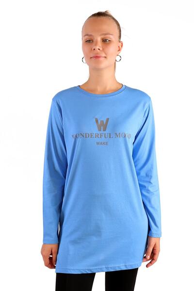 Rays 3981 Tricou cu mânecă lungă cu imprimeu albastru WonderFul