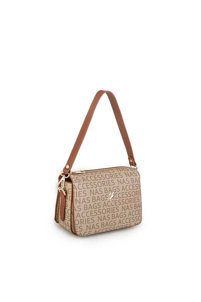 Nas Bag Geantă de damă Crossbody Mink Tan Written