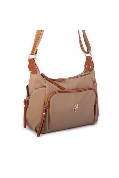 Nas Bag Geantă de damă Mink Tan Buzzy (26x21x15 cm)