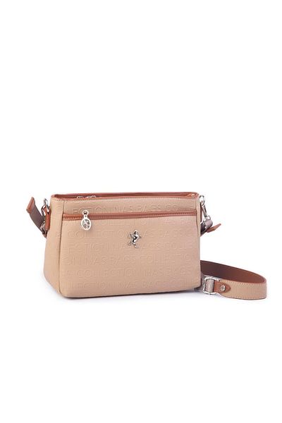Nas Bag Geantă de umăr și crossbody reglabilă cu mai multe compartimente pentru femei, bronzat nisip