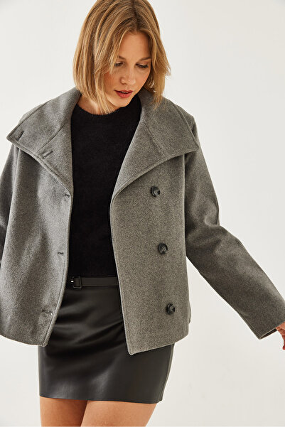 Bianco Lucci Γυναικείο μπουφάν με διπλό στήθος με κουμπιά 1106 60251924