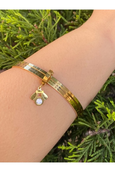 rosshine Ajda Bilezik Uyumlu Çelik Charm Taşlı Küçük Figürlü Model (BİLEZİK H...