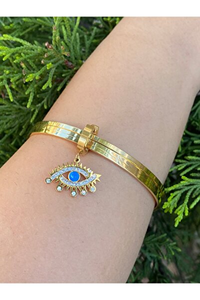 rosshine Ajda Bilezik Uyumlu Çelik Charm Taşlı Göz Model (BİLEZİK HARİÇ)