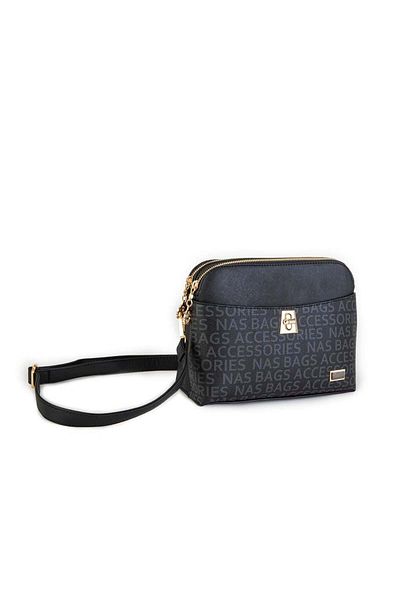 Nas Bag Geantă de damă, cu doi ochi, elegantă, scris negru
