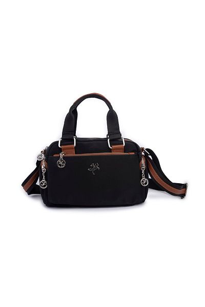 Nas Bag Black Tan Buzzy - Geantă de damă, cu mai multe compartimente