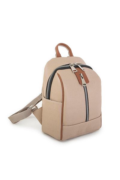 Nas Bag Γυναικείο σακίδιο πλάτης μεγάλου όγκου - Sand Tan ανάγλυφο