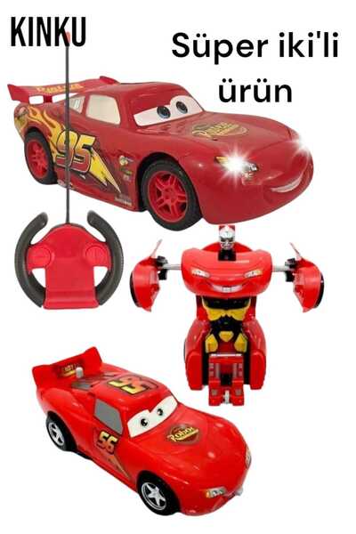 KİNKU Şimşek Uzaktan Kumandalı Full Fonksiyon Araba ile Şimşek Mcqueen Robota...
