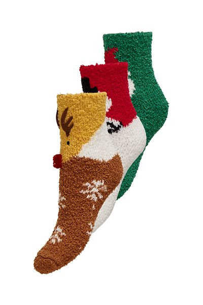 ONLY Onlchristmas Chinelle - New Year's Themed 3-Piece Socks Set