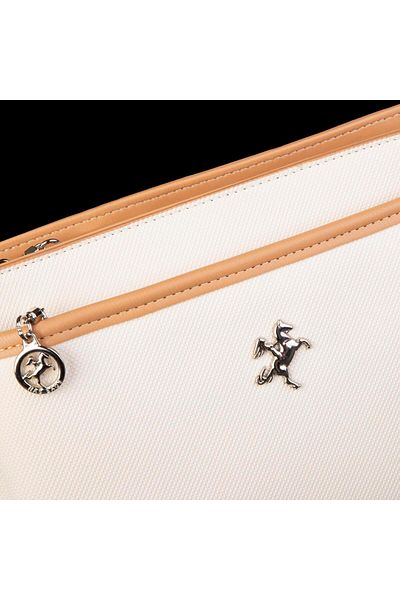 Nas Bag Geantă de umăr și crossbody reglabilă cu mai mulți ochi pentru femei - Camel Lacste crem