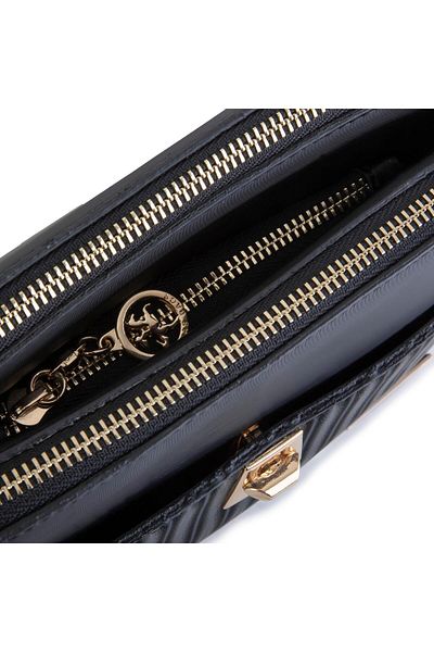 Nas Bag Geanta de dama Crossbody Doua Compartimente Geanta Eleganta Neagra Cosmos