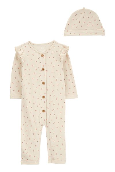 Carter's Baby Girl Long Sleeve Jumpsuit Set 2 Pack