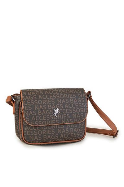 Nas Bag Geantă Crossbody Maro Maro Scris