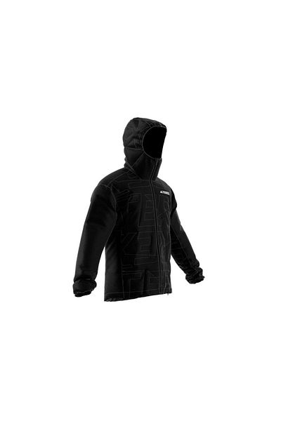 adidas Men's Black Hooded Coat Ib4233-xpr Barrel