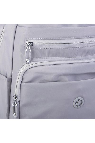 Nas Bag Rucsac unisex gri, rezistent la apă, cu mai multe compartimente