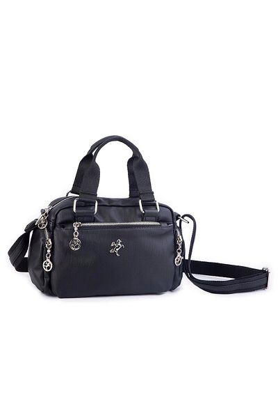 Nas Bag Geantă crossbody pentru femei, cu mai multe compartimente, neagră, lavabilă (26x17 cm)