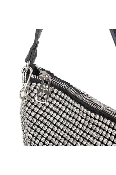 Nas Bag Geantă de damă Crossbody Black White Diamond Black Stone Geantă