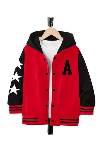 Cardee Children's Hooded Printed 3 Thread College Jacket
