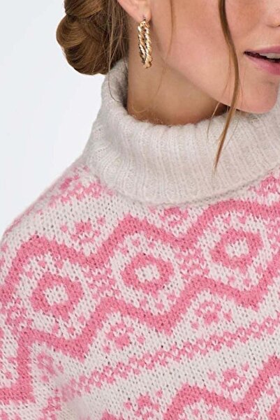 ONLY 15302221 Onlcarın Life Ls Jq Roll Neck Knt