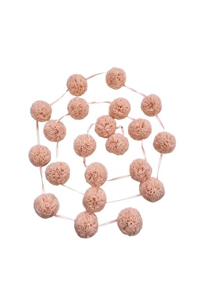 PAMUKA Tulle Mini Pompom Banner Salmon