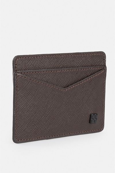 Avva Men's Brown 100% Leather Card Holder A31Y9551