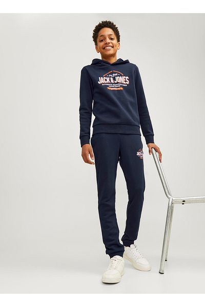 Jack & Jones Pantaloni de sport albastru închis pentru copii