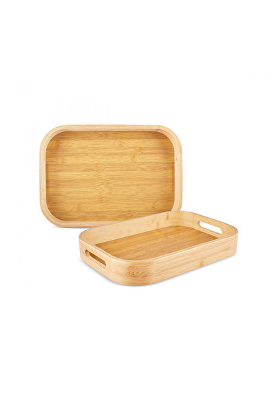 Karaca Nolan 2'li Bambu Tepsi 41x28 & 35x25 cm