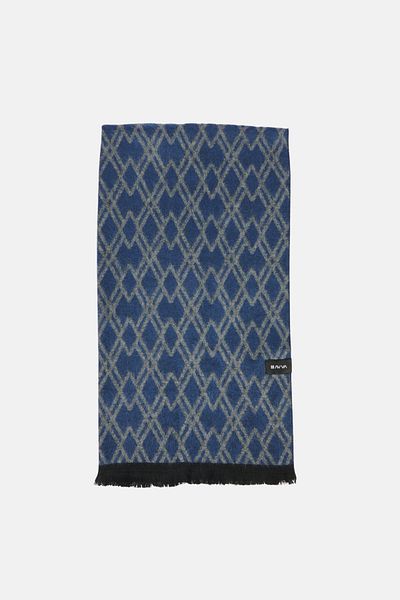 Avva Ανδρικό σάλι με φούντα Navy Blue A32Y9427