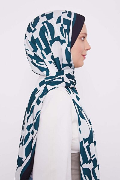 Levidor Black-Emerald Abstract Pattern Club Shawl