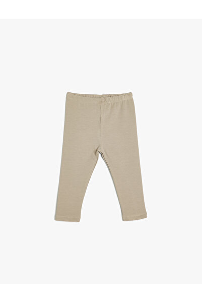 Koton Βαμβακερό χειμερινό κολάν - ελαστική μέση και ράστερ