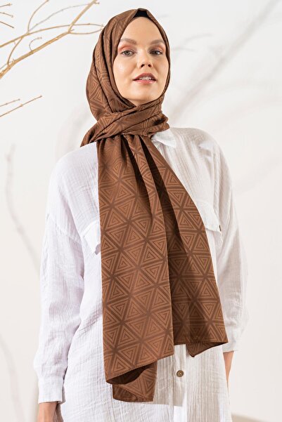 JAWEL Kadın Piramit Desenli Jakarlı Şal